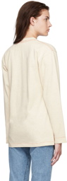 Victoria Beckham Beige Embroidered T-Shirt