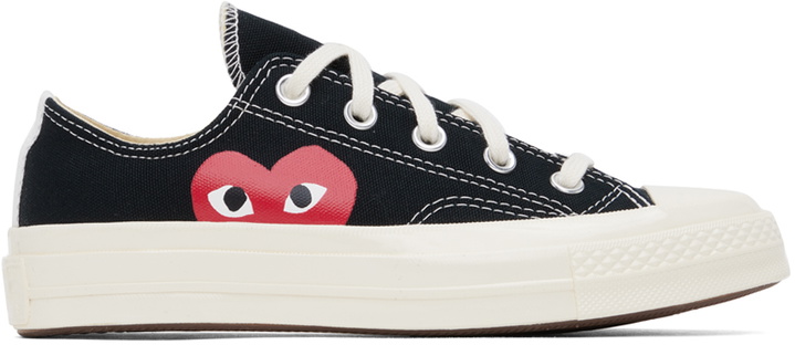 Photo: COMME des GARÇONS PLAY Black Converse Edition Chuck 70 Low Top Sneakers