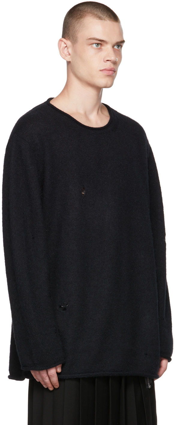 Undercover Black Distressed Sweater Undercover