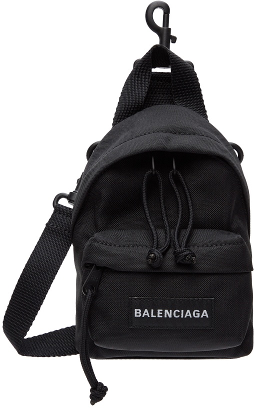 Photo: Balenciaga Black Mini Explorer Messenger Bag
