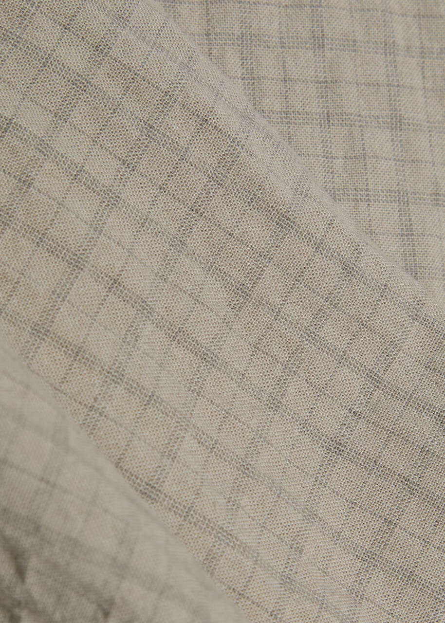 Forét Checked Cotton Shirt Khaki