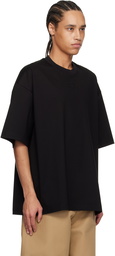 WOOYOUNGMI Black Cotton Overfit T-Shirt