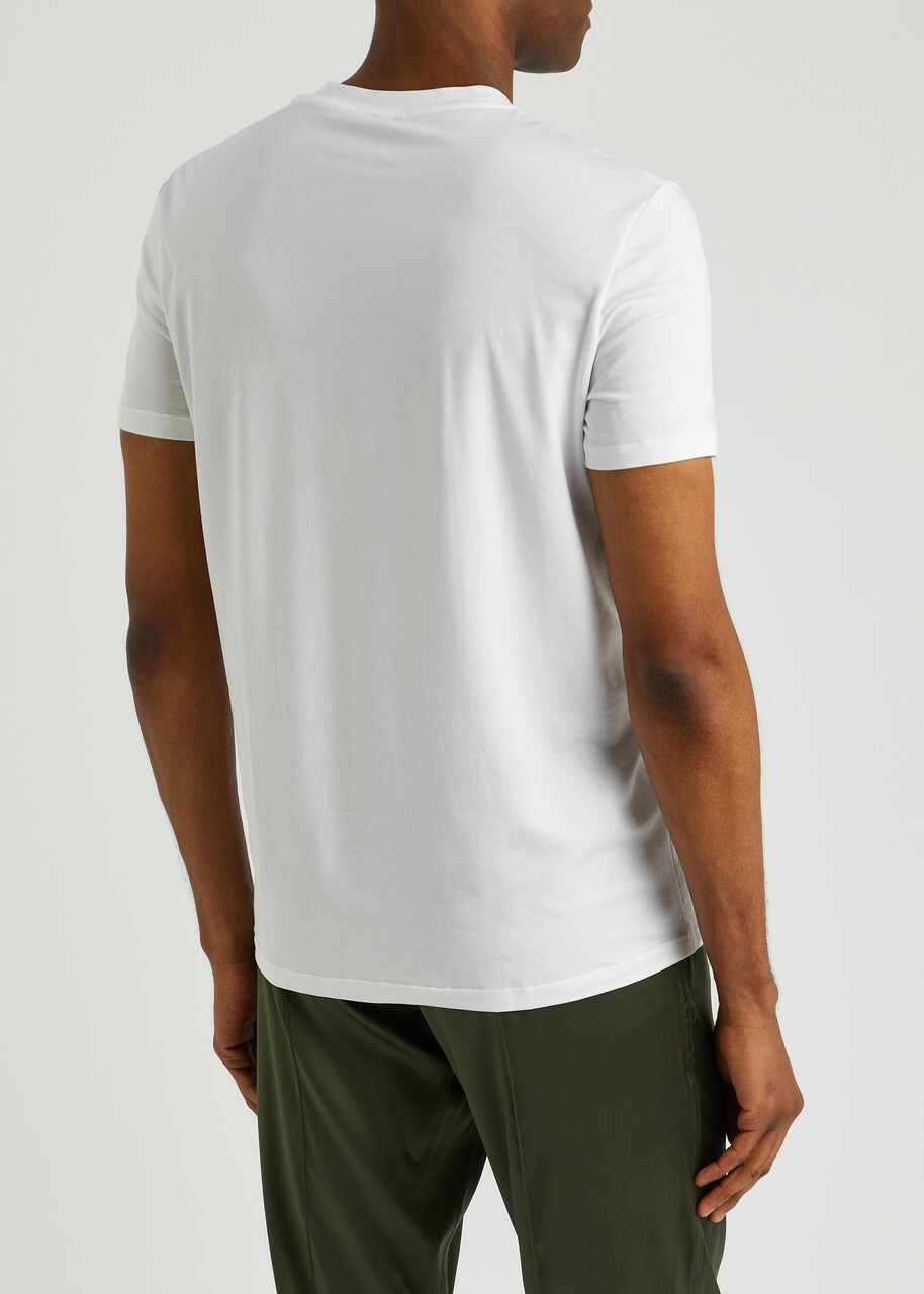Tom Ford Stretch Jersey T-Shirt, Men's Clothing, White, Cotton Material, Comfortable Fit, Casual Wear
