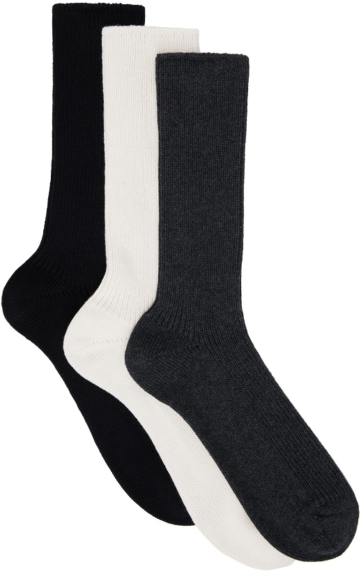 Photo: AURALEE Three-Pack Multicolor Socks