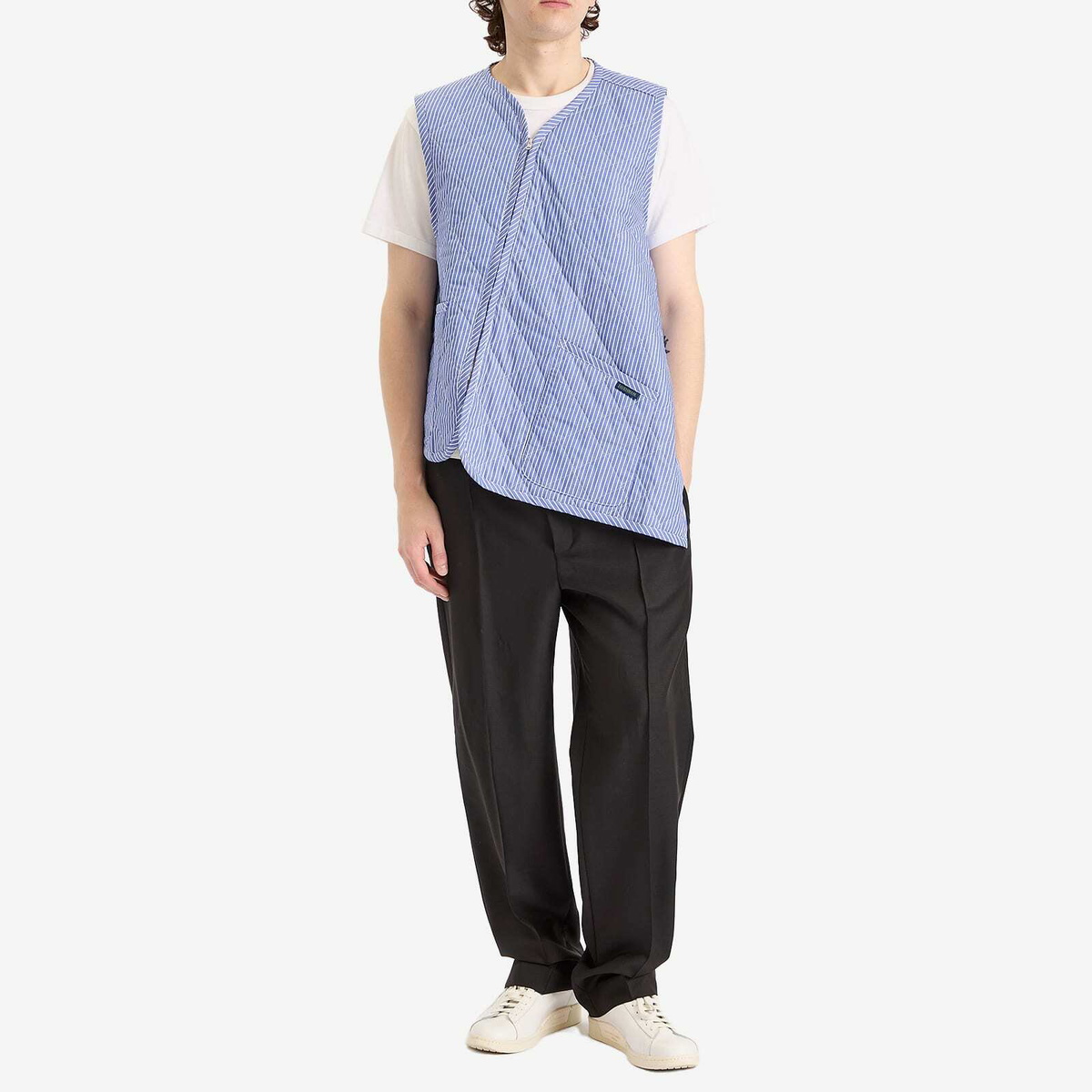 Comme des Garçons SHIRT Men's x Lavenham Stripe Gilet in Blue