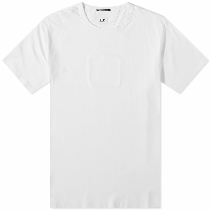 Photo: C.P. Company Men's Metropolis Large Patch Logo T-Shirt in Gauze White