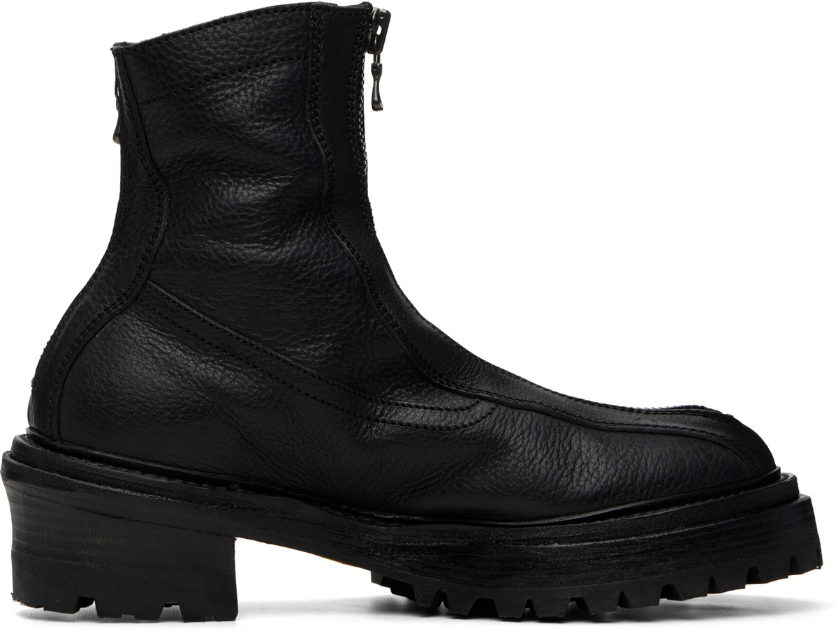 Julius Black Front Zip Boots