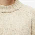 Universal Works Men's Vincent Turtle Neck Knit in Stone