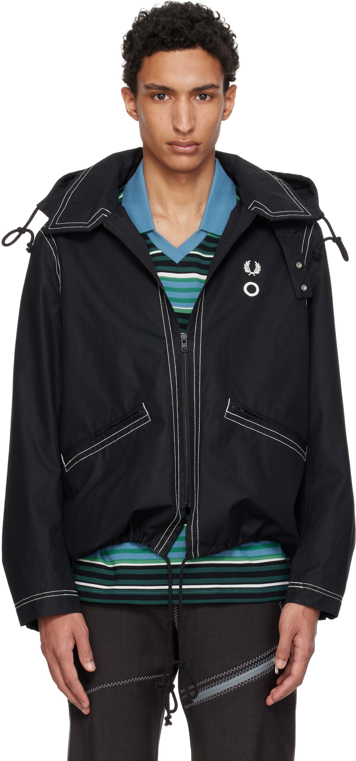 Craig Green Vibrating Floral Line Stitch Worker Jacket Craig Green