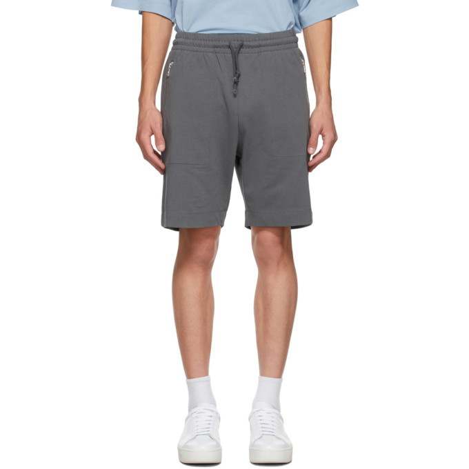 Photo: Dries Van Noten Grey Cotton Zip Shorts