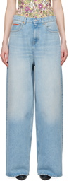 Martine Rose Blue Extended Jeans