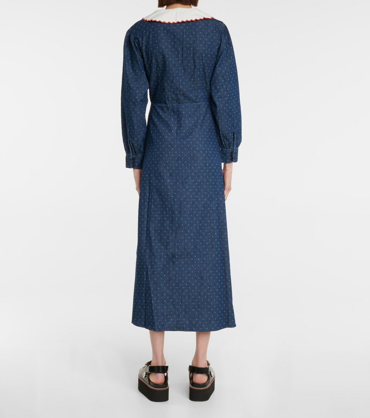 Rixo Becca cotton denim maxi dress Rixo