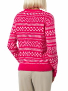 MC2 Saint Barth Woman Crewneck Soft Sweater With Fair Isle Print And Queen Of Chalet Embroidery