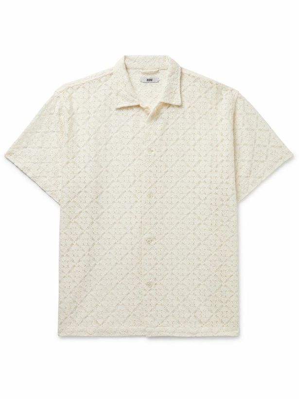 Photo: BODE - Cotton-Blend Lace Shirt - Neutrals