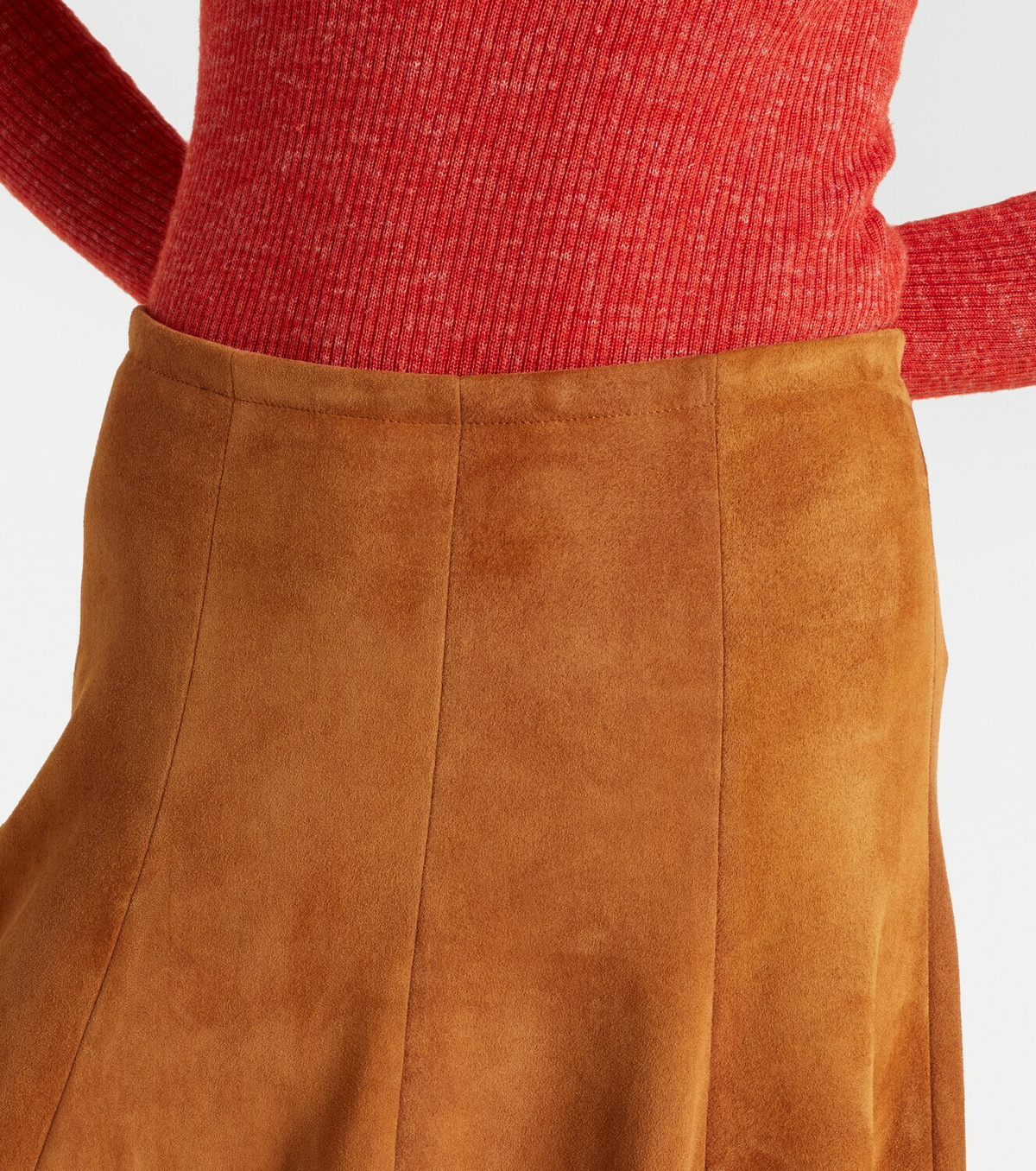 Stouls Sabrina suede midi skirt
