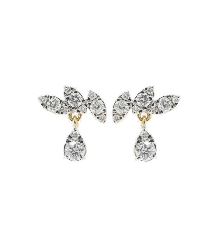 Photo: Stone and Strand Muse Drop 10kt gold earrings with diamonds