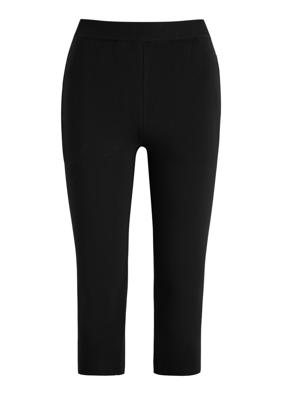 Aexae Technical Cropped Knitted Leggings Black