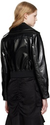 LVIR Black Glossed Faux-Leather Jacket