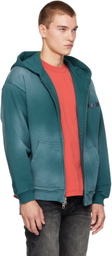 Ksubi Green Rugged Zip Hoodie