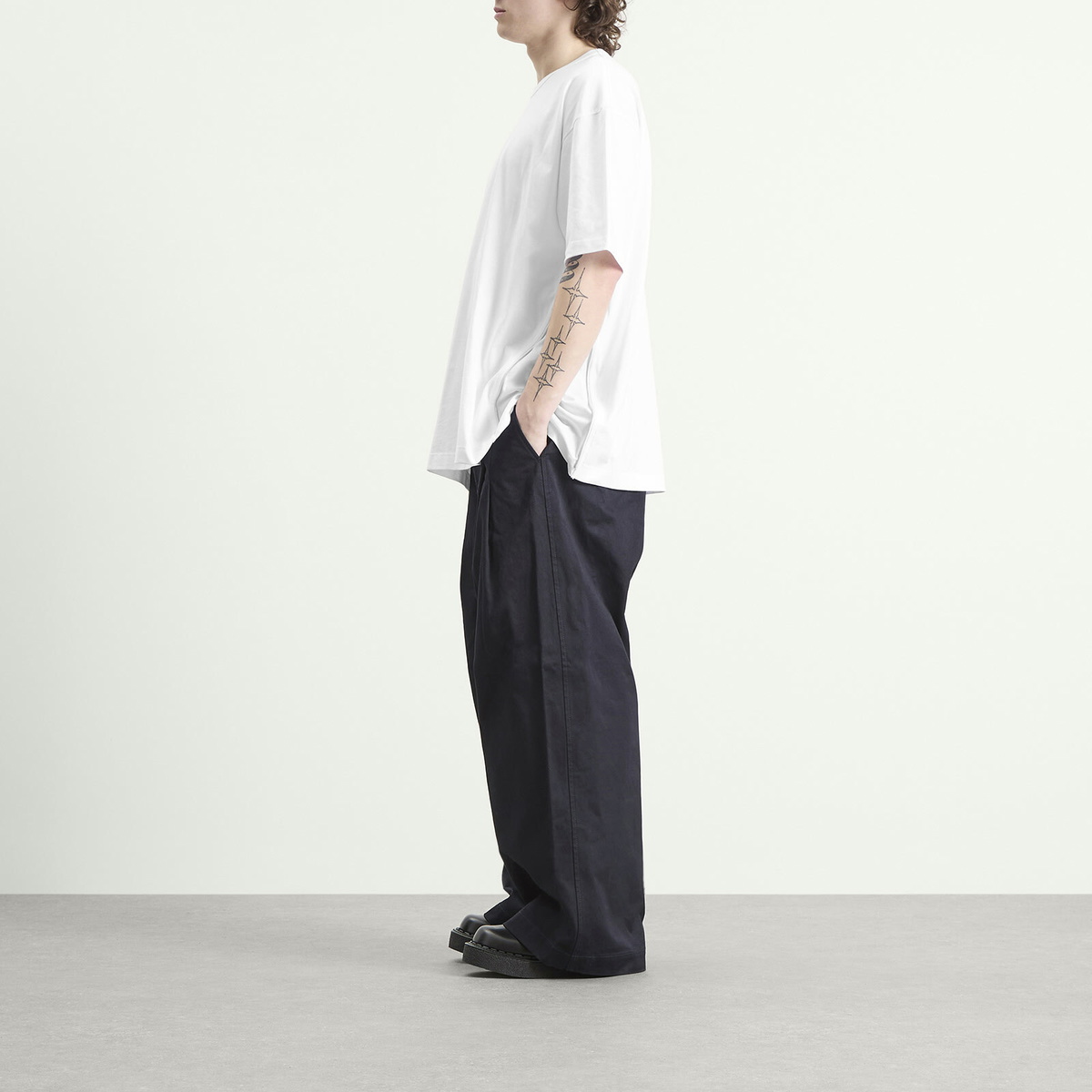 Comme des Garçons SHIRT Men's Oversized Cotton Jersey in White