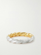 Jam Homemade - Kuru Kuru Twisted Silver and Gold-Plated Ring - Gold