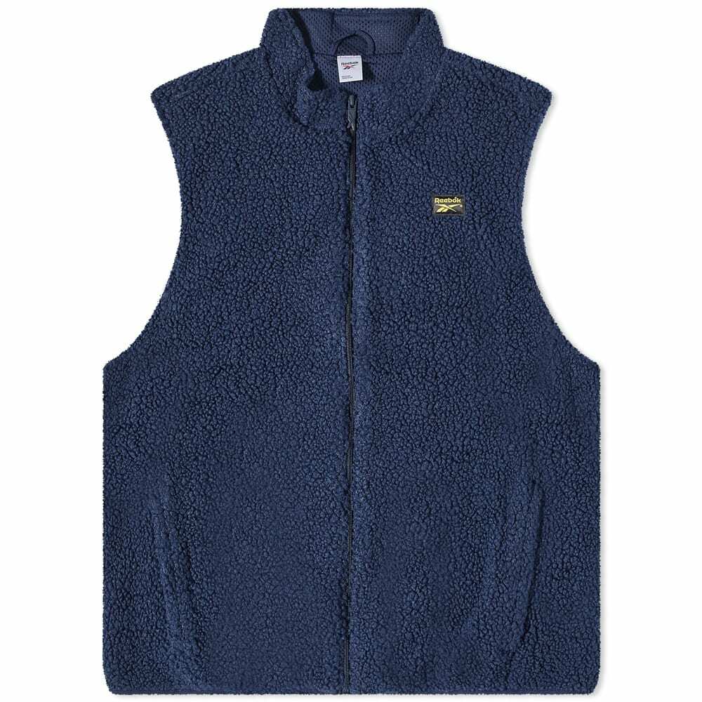 Reebok Men's Cord Sherpa Vest in Vector Navy