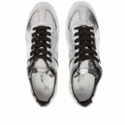 Maison Margiela Men's Broken Mirror Replica Sneakers in Silver