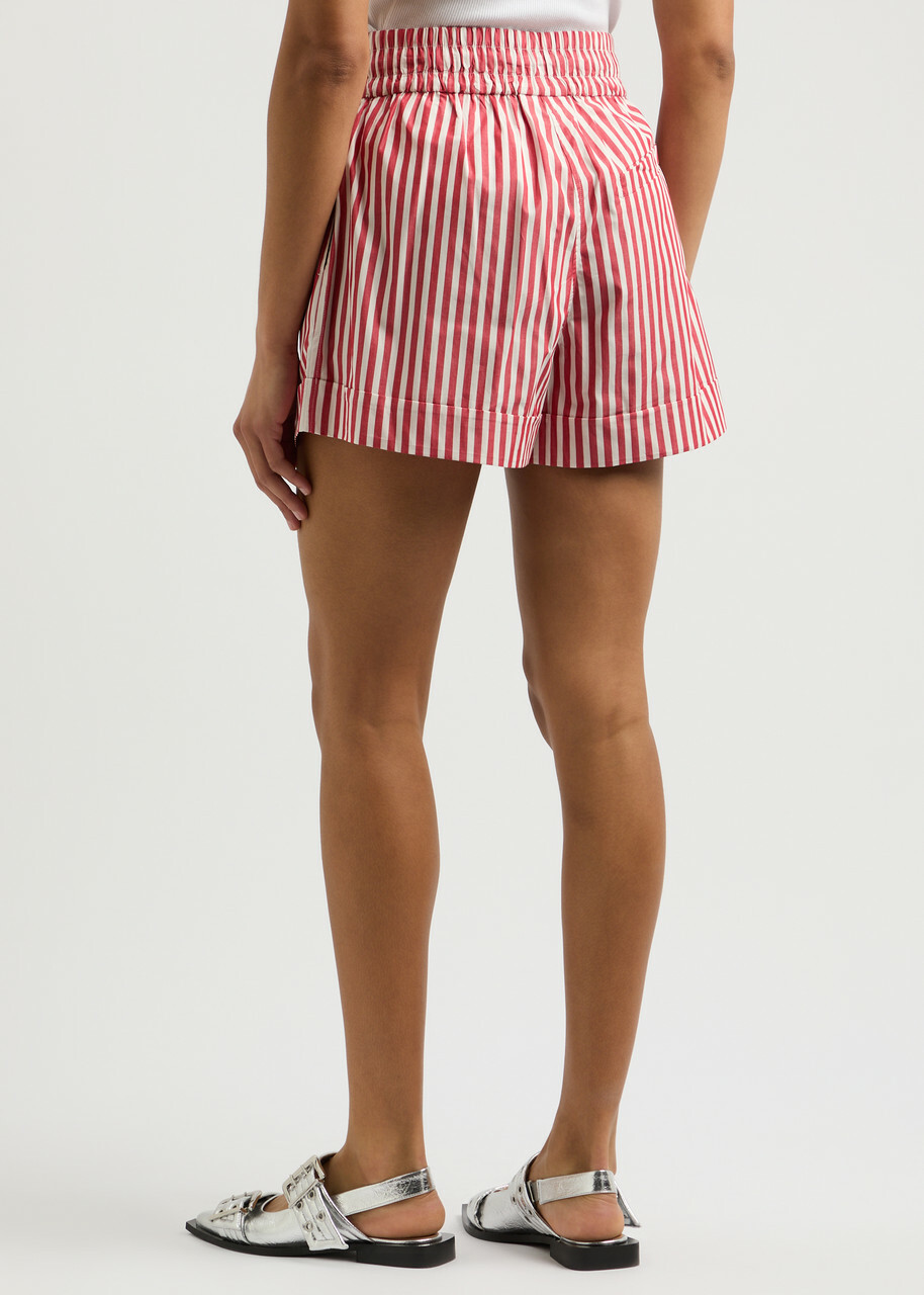 【送料&関税込】Ganni Shorts In White Cotton Egret White Cotton Shorts | GANNI US