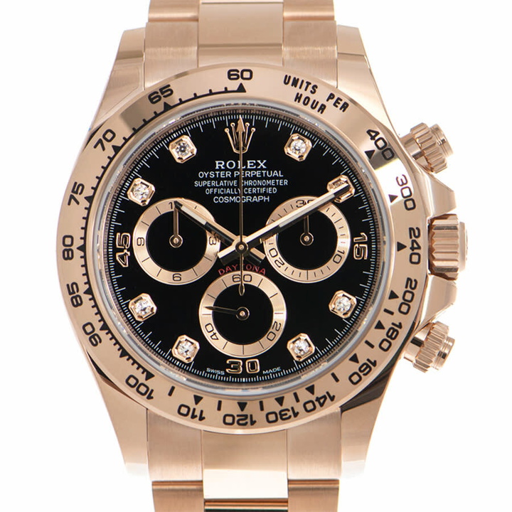 Photo: Rolex Cosmograph Daytona Automatic Diamond Black Dial Watch 116505BKDO