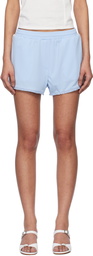 Kijun Blue Frill Jersey Shorts