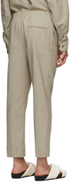 Tom Wood SSENSE Exclusive Beige Wool Elastic Trousers