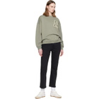 ANINE BING Green Miles Letterman Sweatshirt