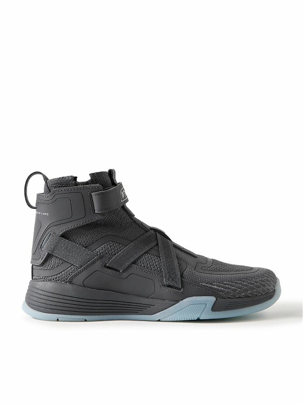 Photo: APL Athletic Propulsion Labs - SUPERFUTURE Rubber-Trimmed TechLoom High-Top Sneakers - Black
