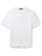 Ermenegildo Zegna - Logo-Embroidered Cotton-Jersey T-Shirt - White