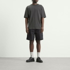 MHL by Margaret Howell Men's Flatlock Crew T-Shirt in Black Green
