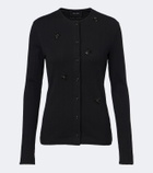 Simone Rocha Embellished pointelle cotton cardigan