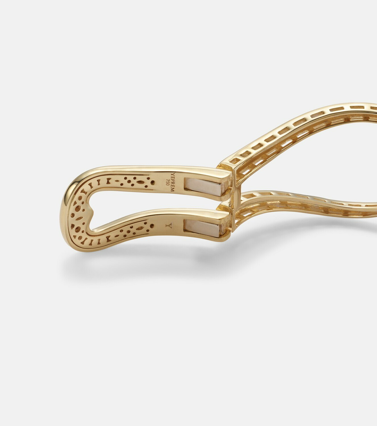 Yeprem Golden Strada 18kt white and yellow gold bangle with diamonds