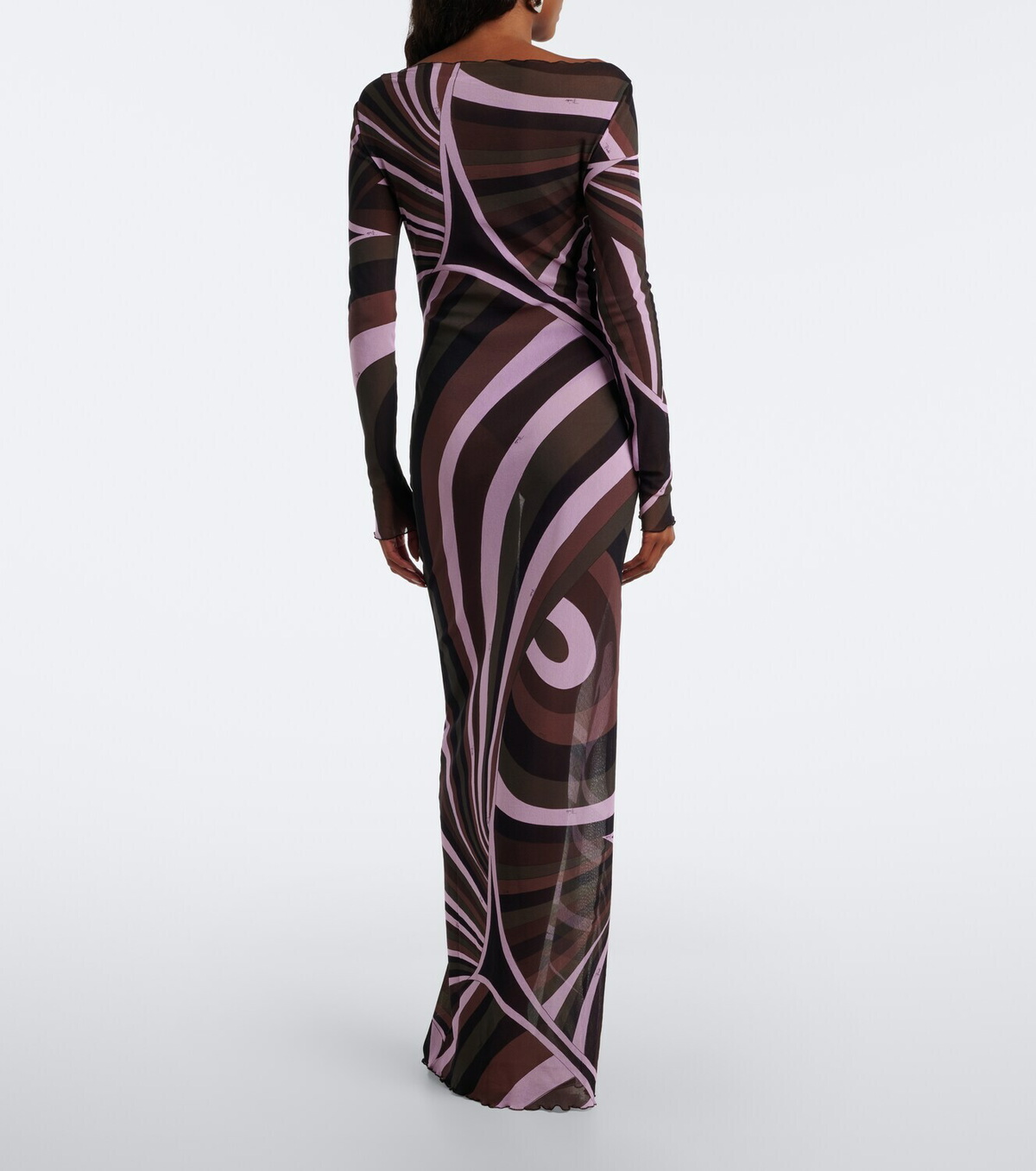 Pucci Iride sheer tulle maxi dress