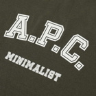 A.P.C. Men's Coddie Varsity Logo T-Shirt in Military Khaki