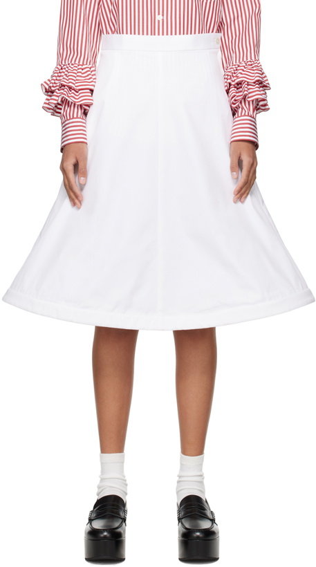 Photo: Comme des Garçons Girl White Wire Midi Skirt