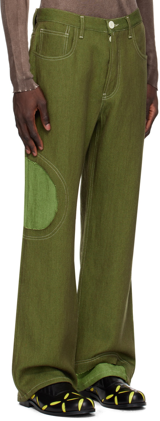 Edward Cuming Green Circle Window Jeans