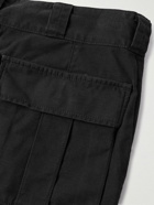 UNDERCOVER - Straight-Leg Cropped Distressed Cotton-Drill Trousers - Black