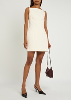 Roland Mouret Light Crepe Strap Mini Dress Cream