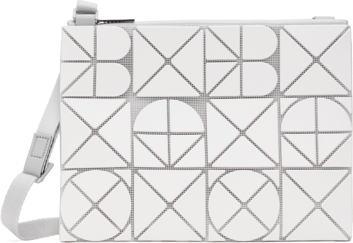 Photo: BAO BAO ISSEY MIYAKE White Font Crossbody Bag