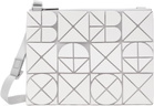 BAO BAO ISSEY MIYAKE White Font Crossbody Bag