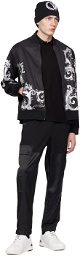 Versace Jeans Couture Black Watercolor Couture Bomber Jacket
