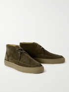 Mr P. - Shearling-Lined Split-Toe Suede Chukka Boots - Green