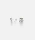Kamyen Cluster Heart 18kt white gold earrings with diamonds