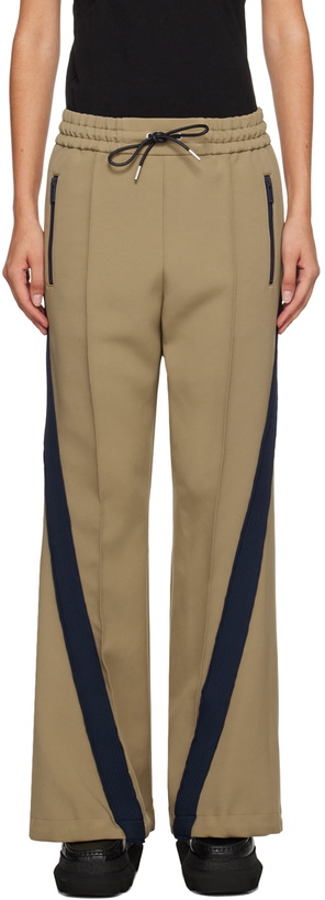 Photo: sacai Beige Striped Lounge Pants