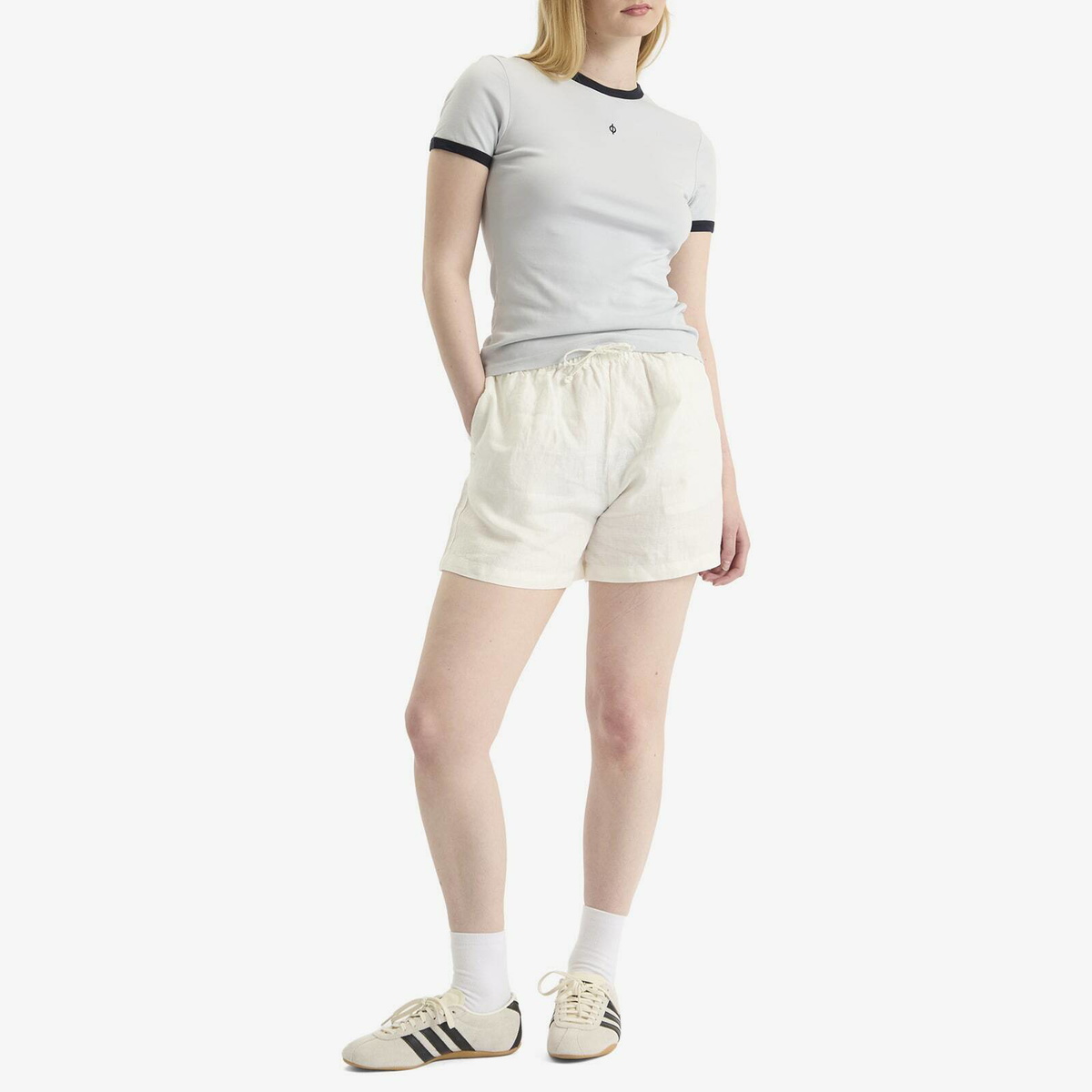 Samsøe Samsøe Women's Maren String Shorts in Egret